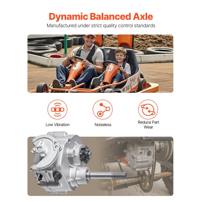 Vaihdelaatikko ruostumaton metalli 2–7 hv 2300 r/min kolme asentoa go-kartille mönkijään UTV-ajoneuvoille