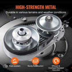 Go-kartin teräsvetokytkimen vaihtosarja 2–8 hv epäsymmetriset pyörät leveä kumihihna ruosteenestopinnoite