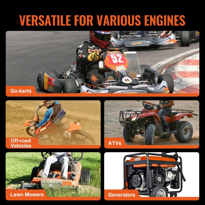 Go-kartin teräsvetokytkimen vaihtosarja 2–8 hv epäsymmetriset pyörät leveä kumihihna ruosteenestopinnoite