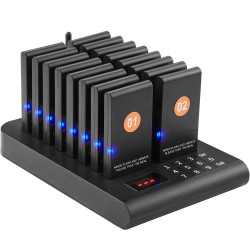 Langaton jonotusjärjestelmä ravintoloihin ja ruokarekkoihin 500 m kantama 16 hakulaitetta