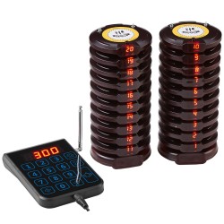 Langaton jonotus ja kutsujärjestelmä 20 kutsupageria 500 metrin kantama värinä ja ääni