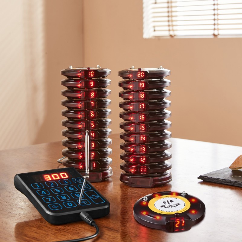 Langaton jonotus ja kutsujärjestelmä 20 kutsupageria 500 metrin kantama värinä ja ääni