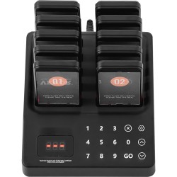 Langaton jonotusjärjestelmä 10 hakulaitteella 400 m kantama 16-paikkainen lataustelakka