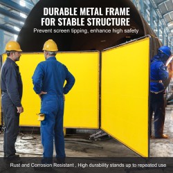 Hitsaussuojaverho 3-paneelinen liekinkestävä vinyyli 6 kertaa 8 jalkaa