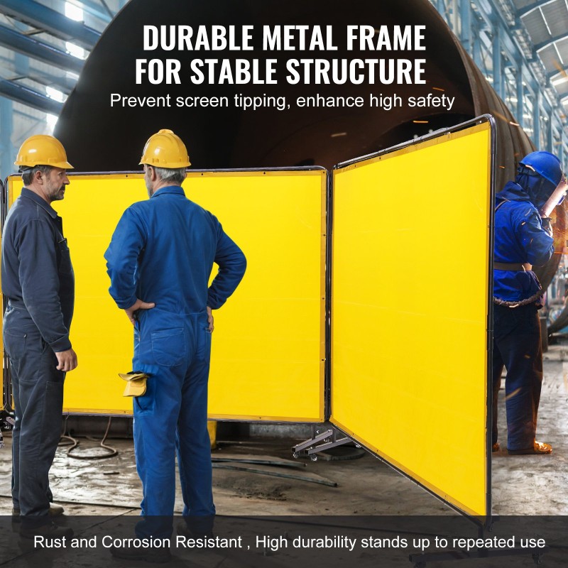 Hitsaussuojaverho 3-paneelinen liekinkestävä vinyyli 6 kertaa 8 jalkaa