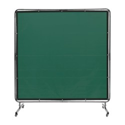 Hitsausnäyttö koko 1,8 x 1,8 m liekinkestävä vinyyli metallirunko pyörillä