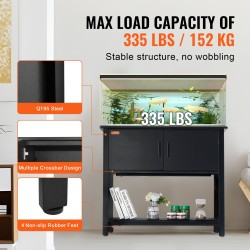 Akvaario ja terraarioteline MDF ja teräs enintään 151l 93x48x80cm 152kg kantavuus