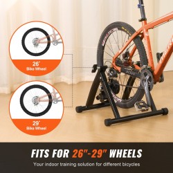 Magneettinen kuntopyöräteline hiiliteräsrunko M-mallinen 26–29-tuumaisille 120 kg kantavuus pikalukitus