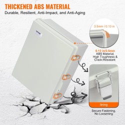 Sähköjakorasia ABS-muovi ulkokäyttöön 350x250x150 mm IP67-suojattu saranoitu kansi