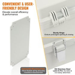 Sähköliitoskotelo muovinen 430 x 330 x 180 mm IP67 IK08 saranakansi