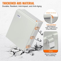 Sähkökotelo ABS 530x430x200 mm IP67 saranoitu kansi ruostumaton salpa