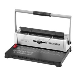 Manuaalinen spiraalisidontakone 34-aukkoinen 120 arkin sidontakapasiteetti 3/16–9/16 tuuman kierteille säädettävällä