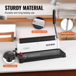 Manuaalinen kierre- ja spiraalisidontakone 34 reiällä 120 arkkia A4 A5