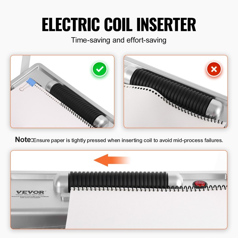 Kierresidontakone 46 reiän 500 arkin käsireiitys sähköinen sidonta A4 A5