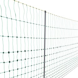 Sähköinen aitausverkko 1,27 m x 50 m PE-muovi ja ruostumaton teräs lasikuitutolpilla