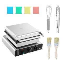 Sähköinen donitsikone 2000W 9 donitsia kaksipuolinen lämmitys tarttumaton pinnoite ruostumaton teräsrunko