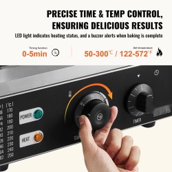 Donitsikone ruostumatonta terästä 12 donitsia 1550 wattia kaksoispuoleinen lämmitys tarttumaton pinta