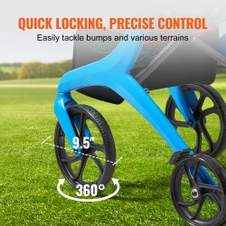 Rollaattori alumiinirunkoinen kevyt nelipyöräinen istuimella ja säädettävällä kahvalla