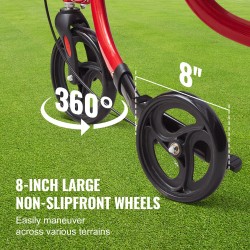 Alumiininen kolmipyöräinen taittuva rollaattori 8 tuuman pyörillä kantavuus 118 kg