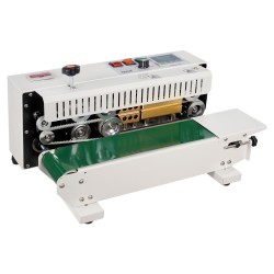 Pussinsuljin kuljetinhihnalla saumaleveys 6–12 mm digitaalinen lämpösäätö 0.02–0.8 mm muovipusseille