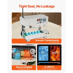 Jatkuvatoiminen hiiliteräksinen pussinsuljin 6–12 millimetrin suljentaleveydellä muovikalvoille digitaalisella