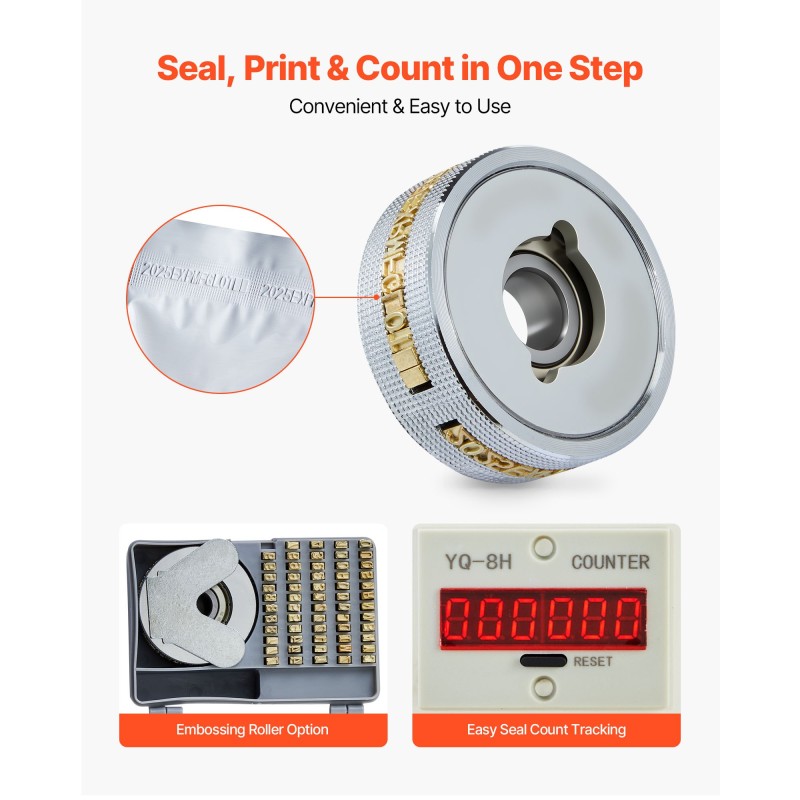 Pystysuuntainen jatkuvatoiminen pussinsulkukone muovipusseille 0,03–0,8 mm sauman leveys 6–12 mm