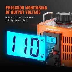 Säädettävä jännitemuuntaja 2000VA 230V tulo 0–300V lähtö nestekidenäyttö 4 lisäsulaketta