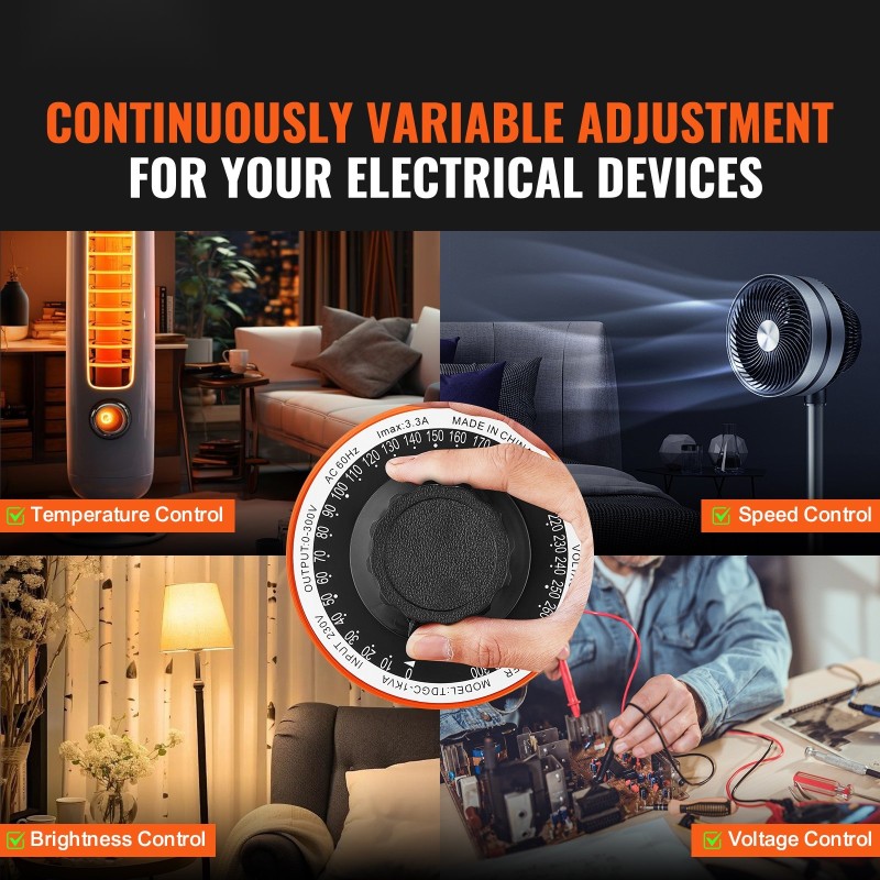 Säädettävä jännitemuunnin 1000VA 0–300V lähtöjännite tulojännite 230V 3,3A LCD-näyttö metallikotelo