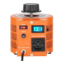 Säädettävä jännitemuuntaja 2000VA portaaton 0–300V 6,6A nestekidenäyttö metallikotelo CE-sertifioitu