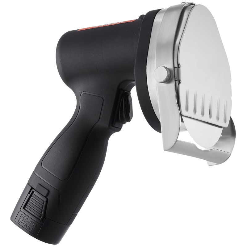 Sähköinen shawarma-veitsi 80W johdoton 2 ruostumatonta terää 100mm paksuudensäätö 0–8mm