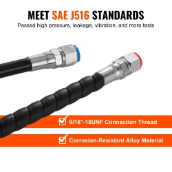 Hydraulinen perämoottorin letkusarja TPEE 6090 mm 2 kpl sopii 300 hp