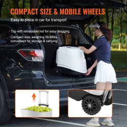 Tennispallokone 150 palloa ladattava akku 2+ tuntia 125km/h 5 moottoria sovellusohjaus