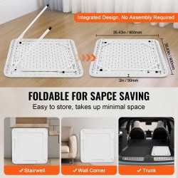 Taitettava neliöpelipöytä 900x900 mm muovipöytälevy 4 pelaajalle mukitelineillä pelimerkkikupeilla ja dominoilla