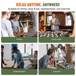 Pöytäjalkapallopöytä standardikokoinen kotiin 2–4 pelaajalle sisältää 2 palloa ja 2 mukitelinettä