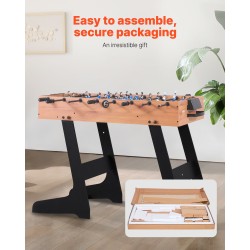 Pöytäjalkapallopöytä taitettava täysikokoinen 106 cm kotiin perheelle sisältää 2 palloa