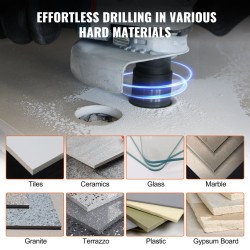 Timanttinen reikäsahasarja 11-osainen 6–65 mm M14-liittimellä kuiva ja märkäporaus