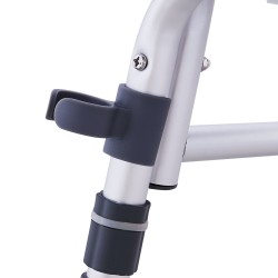 Ammeen siirtoistuin alumiinirunkoinen muovinen istuin 180 kg kantavuus käännettävä selkänoja U-muotoinen verhosuoja