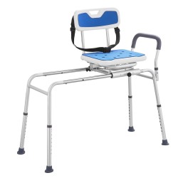 Liukuva siirtymäpenkki kylpyammeeseen kolmesataakuusikymmentäasteinen kääntyvä istuin korkeussäädettävä alumiinirunko