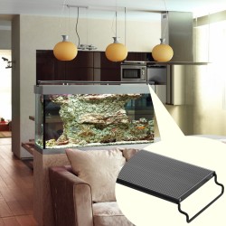 Akvaariovalo täyden spektrin 18W alumiiniseosrunko LCD-näytöllä ajastimella sopii 18–24 tuuman makeanveden akvaarioihin