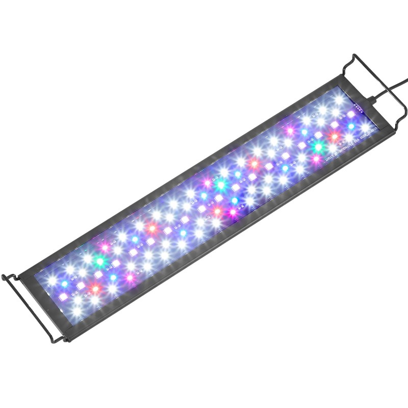 Akvaariovalo täyden spektrin 18W alumiiniseosrunko LCD-näytöllä ajastimella sopii 18–24 tuuman makeanveden akvaarioihin