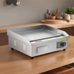 Sähköinen paistotaso ruostumaton teräsrunko rautalevy 535 x 300 mm 3200W