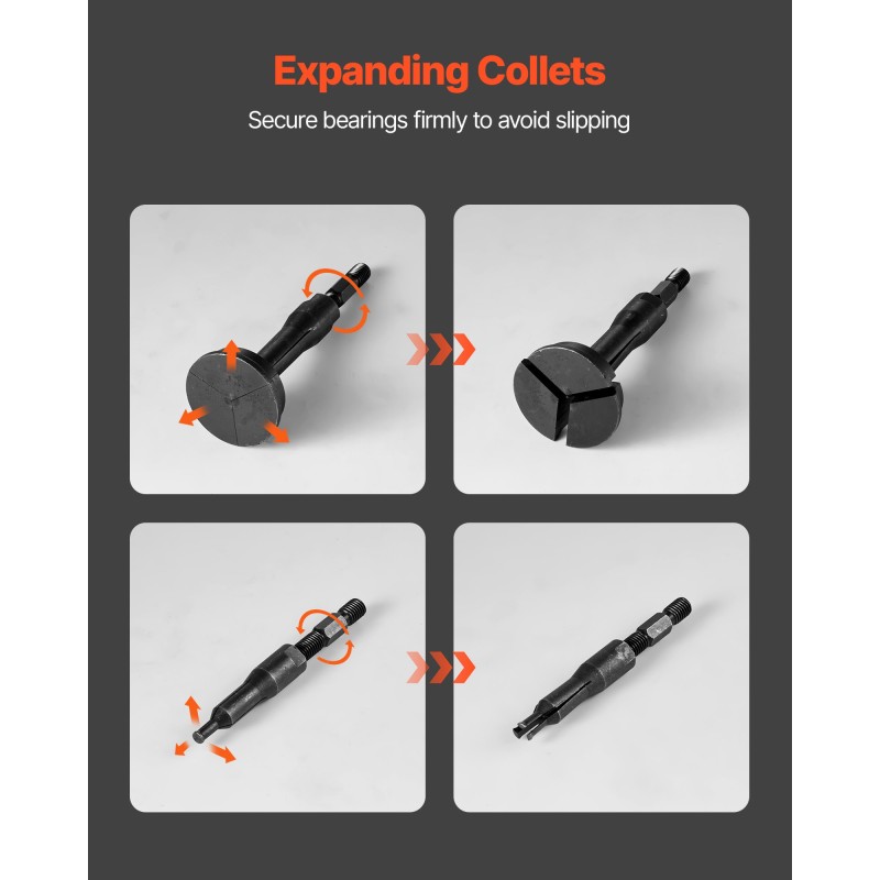 16-osainen sisälaakerien ulosvetosarja karkaistu Cr40-teräs holkit 6–59 mm