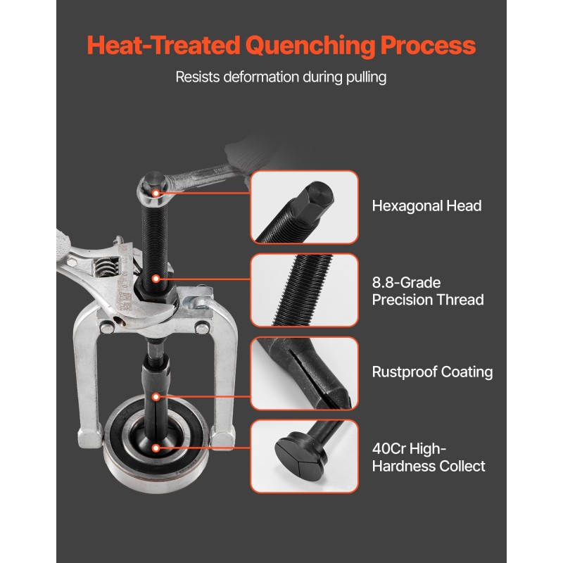 16-osainen sisälaakerien ulosvetosarja karkaistu Cr40-teräs holkit 6–59 mm