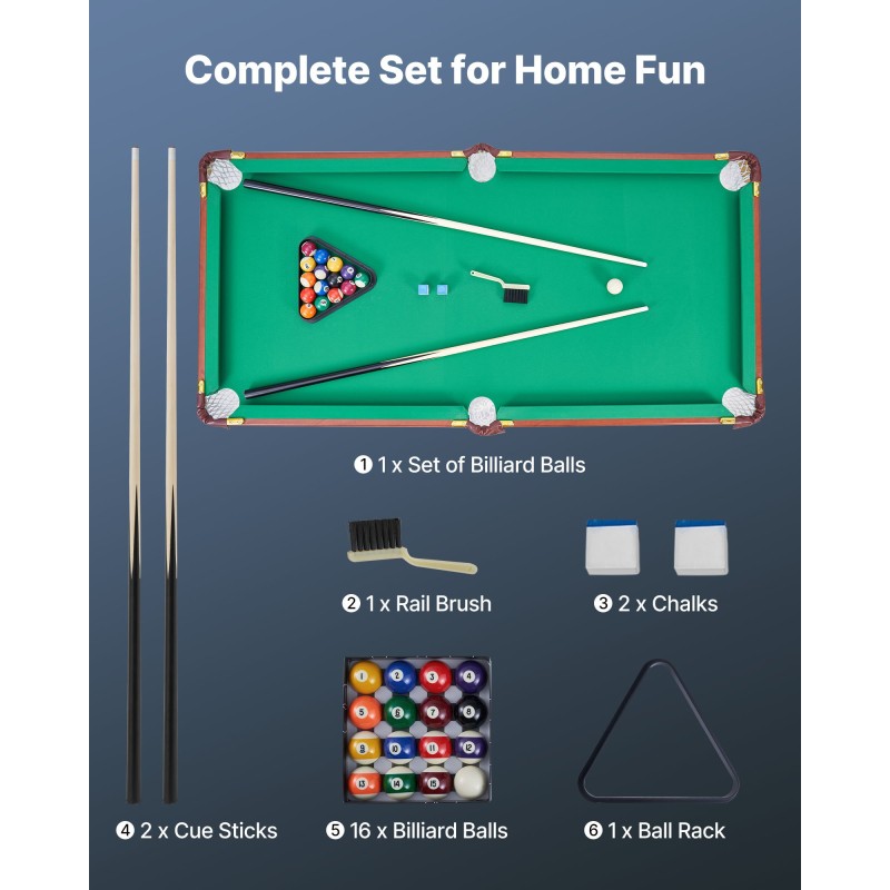 Biljardipöytä MDF ja PVC 140 cm taitettava tarvikkeet mukana