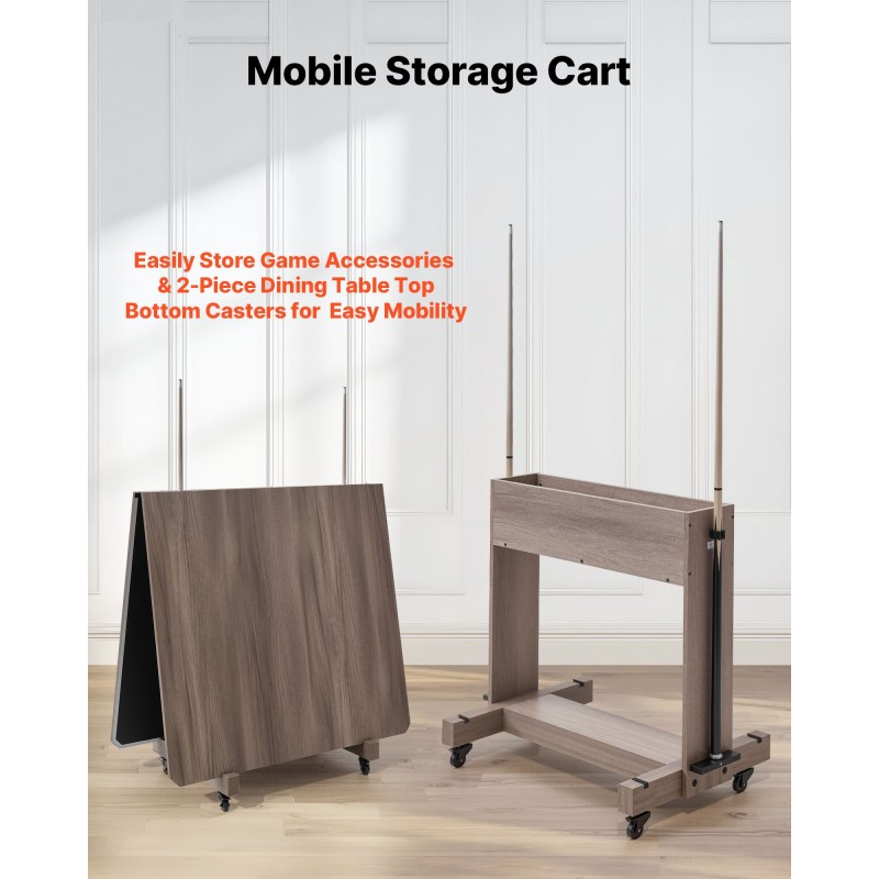 Biljardipöytä 214 cm kolmitoiminen pingis ja ruokapöytä 2 säilytyspenkkiä