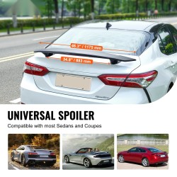 Takaspoileri ABS-muovista 1175 mm kiiltävän musta yleismalli sedaneihin ja coupéihin