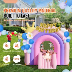 Puhallettava hyppylinna 190T-vuori ja 840D-oxford-kangas 280x230x230 cm liukumäellä 3-8-vuotiaille