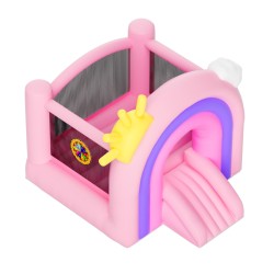 Puhallettava hyppylinna 190T-vuori ja 840D-oxford-kangas 280x230x230 cm liukumäellä 3-8-vuotiaille