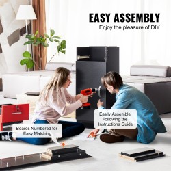 Seinä- ja vapaasti seisova kampaamoasema MDF-levyä 1 kaappi 3 lokeroa 2 laatikkoa