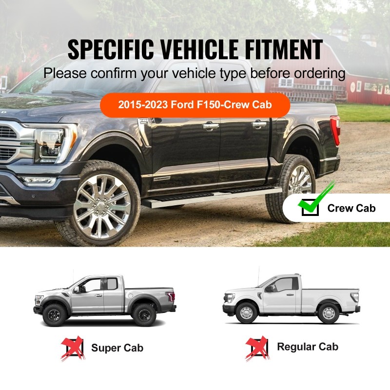 Astinlaudat 201 ruostumaton teräs 152 mm 2 kpl neljän ovan Ford malleihin